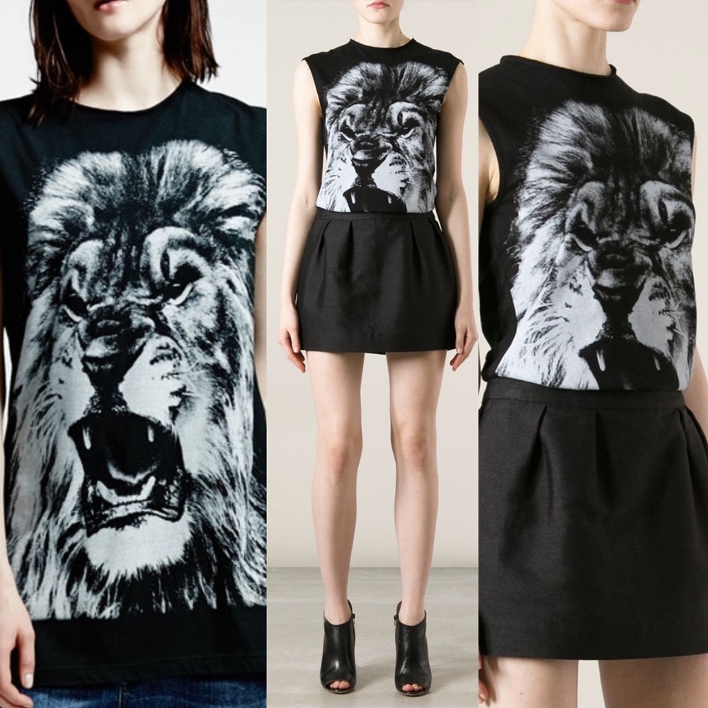 Stella Mccartney Lion-Print Sleeveless Tee